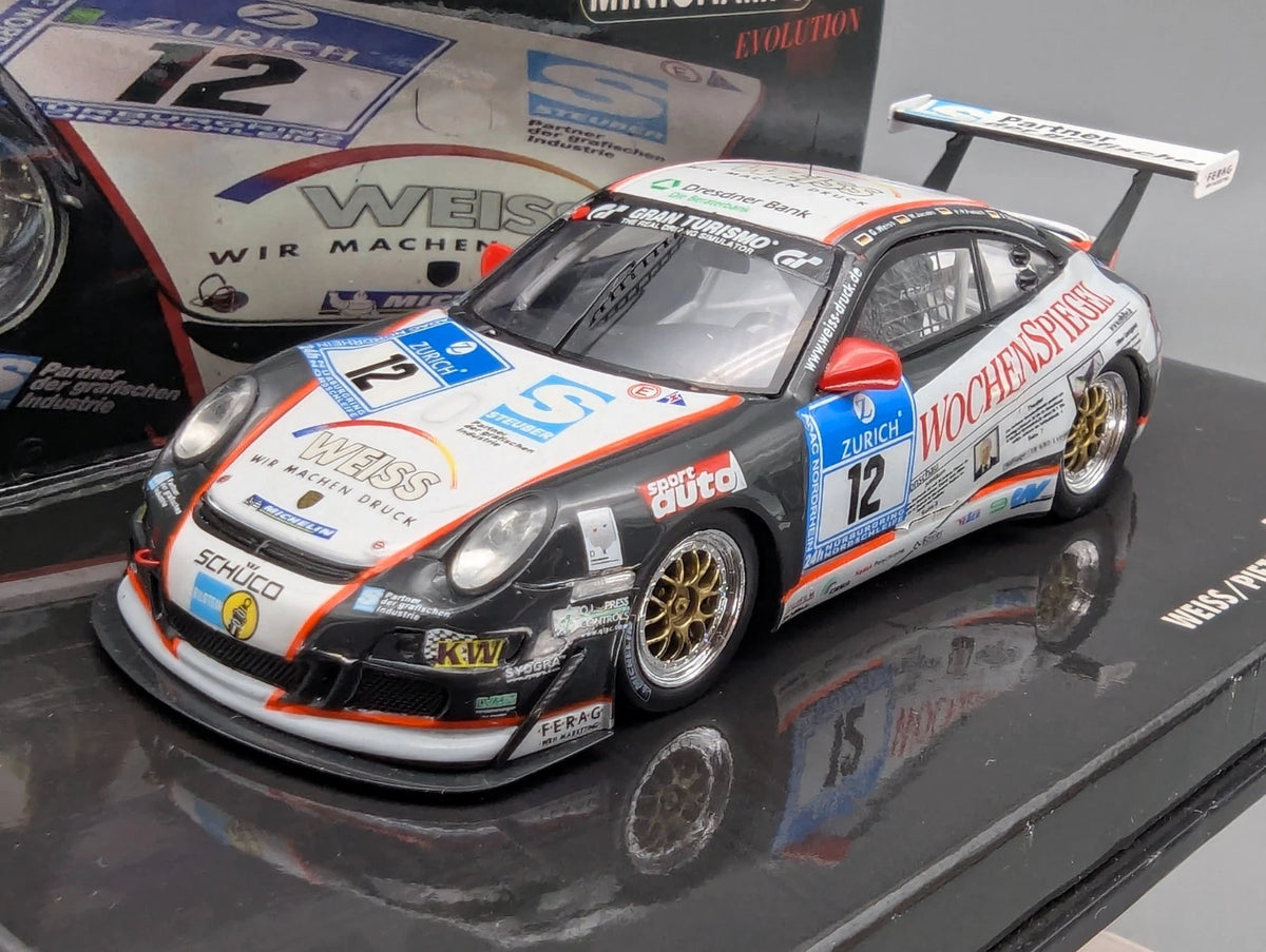 Modellautos 1:43 Minichamps Porsche 911 GT3 Cup 24h Nürburgring 2007 #12 mit OVP