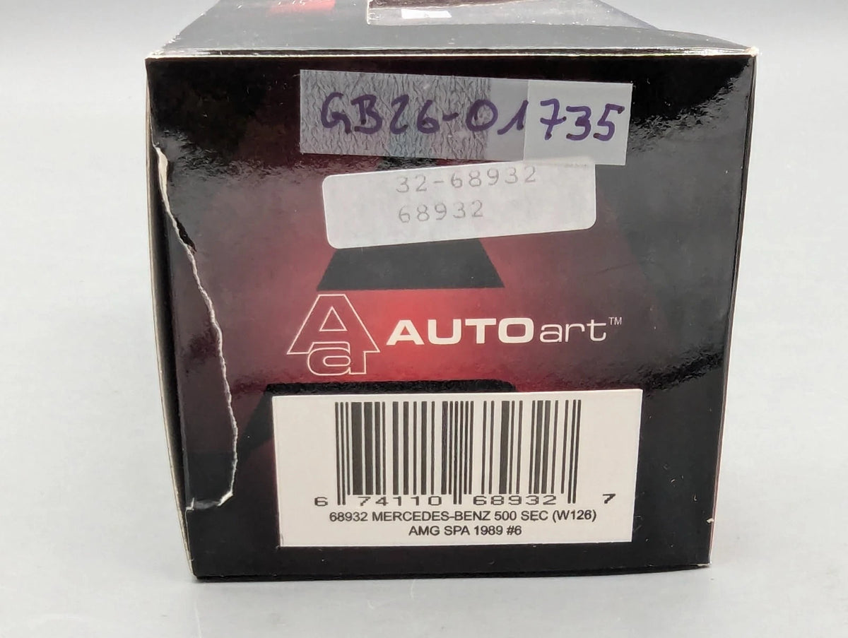 Modellautos 1:43 AUTOart Mercedes Benz 500SEC AMG Spa 1989 #6 Ludwig u. A. OVP
