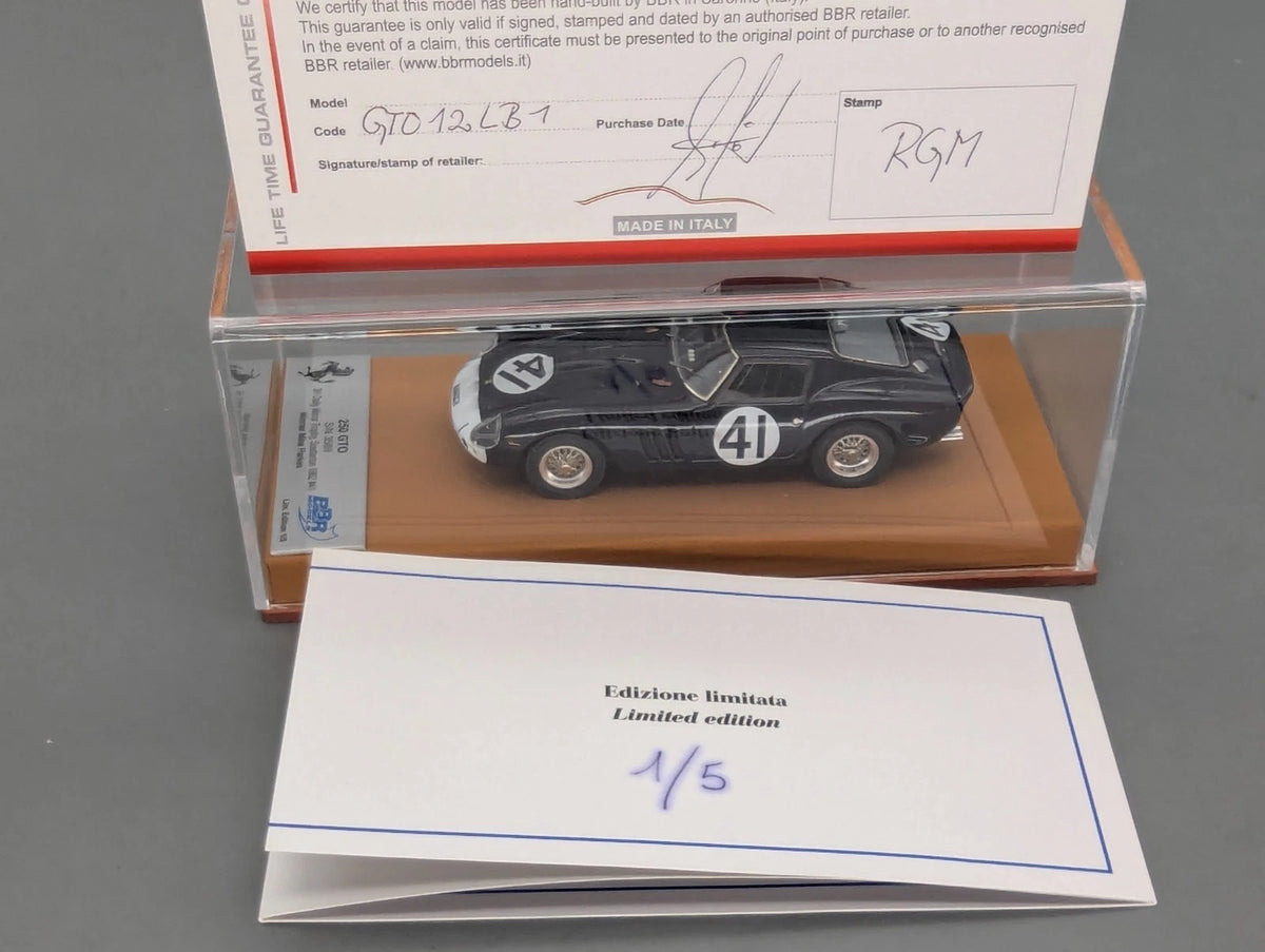Modellautos 1:43 BBR Ferrari 250 GTO WINNER 3h 1962 Ltd 01/05 #41 Parkes mit OVP
