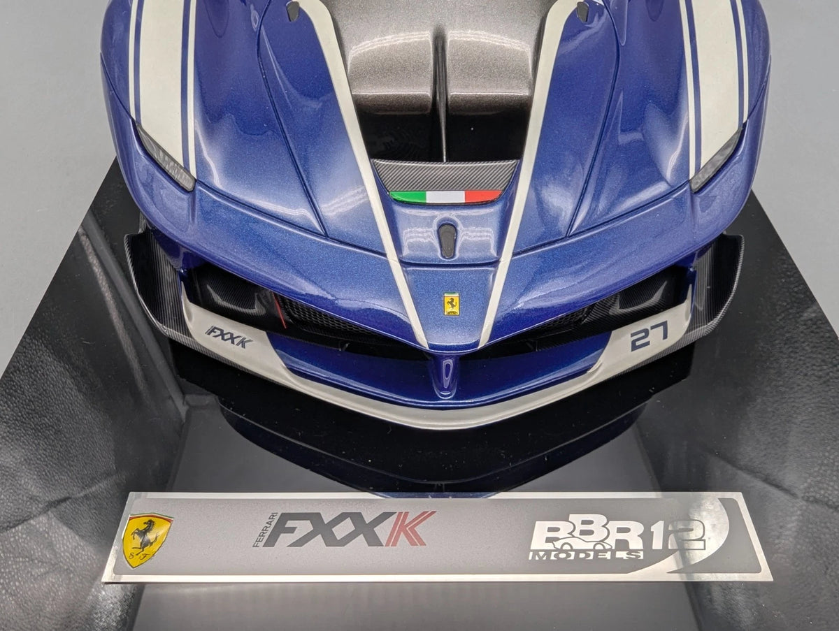 Modellautos 1:12 BBR Ferrari FXX-K 2014 Car #27 Blue UNIKAT Ltd 01/01 OVP