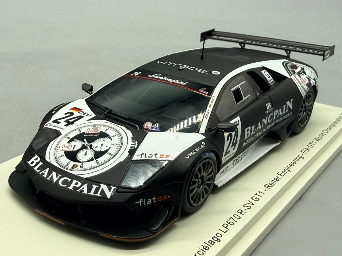 Modellautos 1:43 Spark Lamborghini Murcielago LP670 R-SV GT1 WC 2010 #24 + OVP