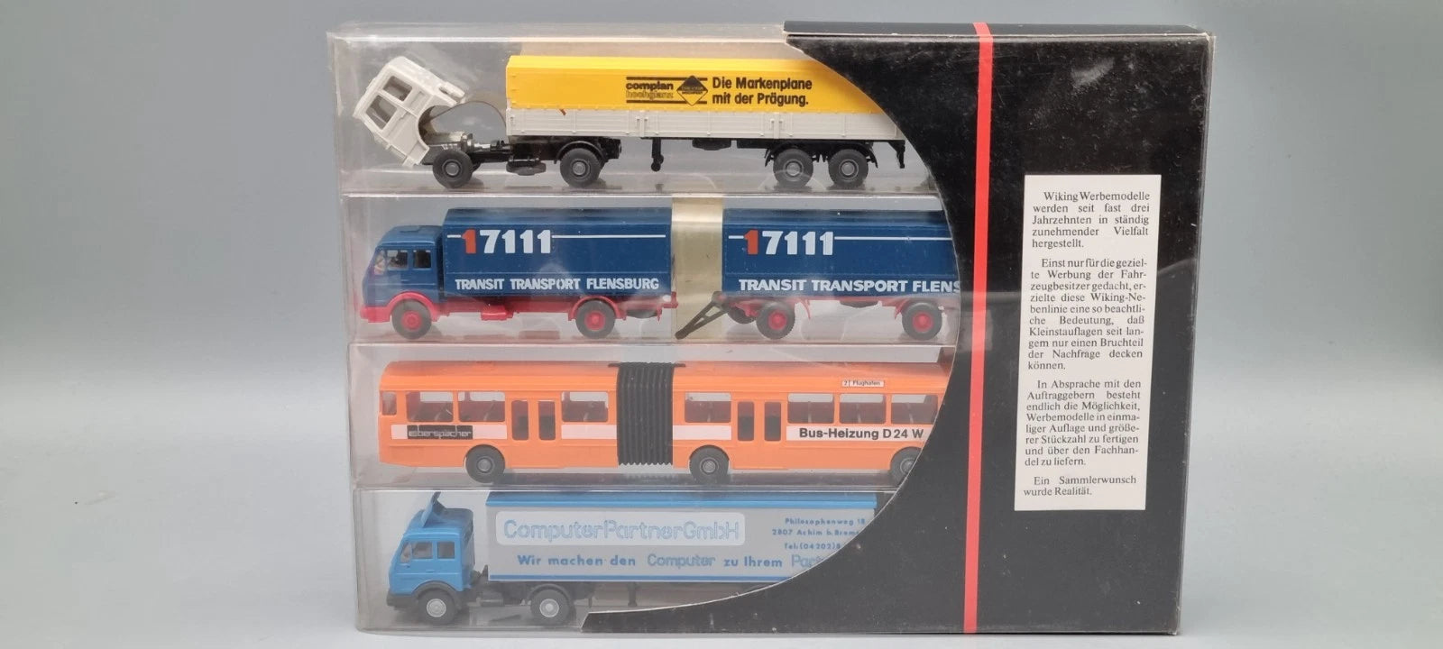 Nutzfahrzeug Modelle 1:87 Wiking Werbemodelle 4er Set 1982/83 OVP