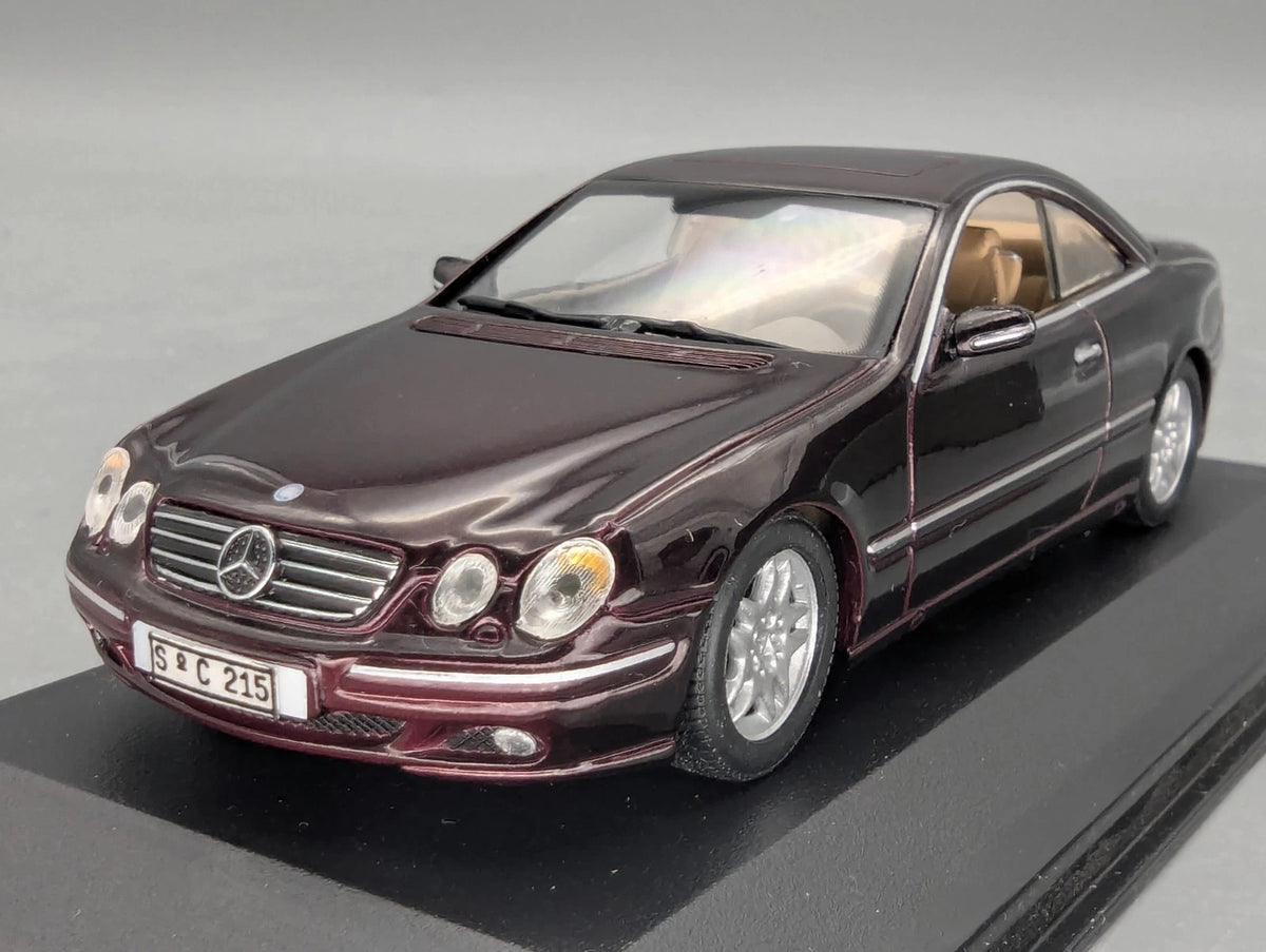 Modellautos 1:43 Minichamps Mercedes Benz CL 500 Dunkel-Violett/Rot Dealer OVP