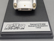Modellautos 1:43 BBR Ferrari 375 MM Roberto Rossellini 1954 Metal Silver mit OVP