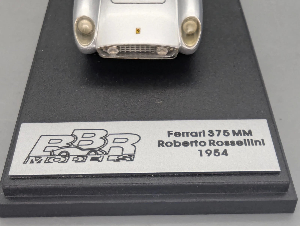 Modellautos 1:43 BBR Ferrari 375 MM Roberto Rossellini 1954 Metal Silver mit OVP