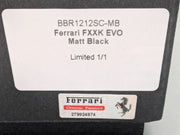 Modellautos 1:12 BBR Ferrari FXX-K EVO Matt Black Ltd 01/01 Vitrine OVP