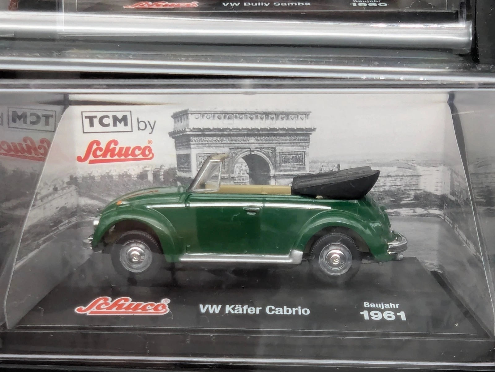 Modellautos 1:72 Schuco Tchibo 6-teiliges Set mit Vitrinen und OVP