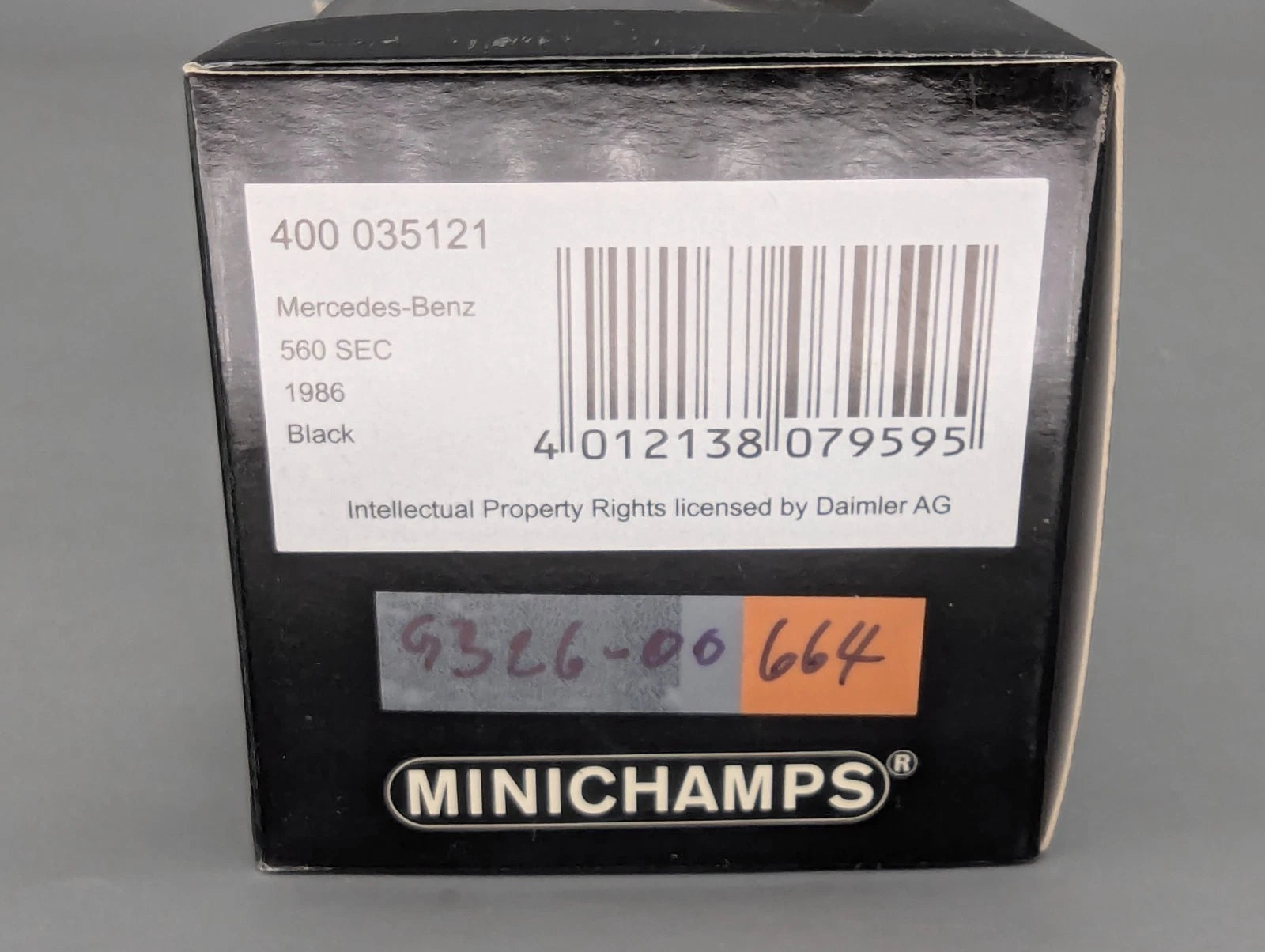 Modellautos 1:43 Minichamps Mercedes Benz 560 SEC 1986 Schwarz mit OVP