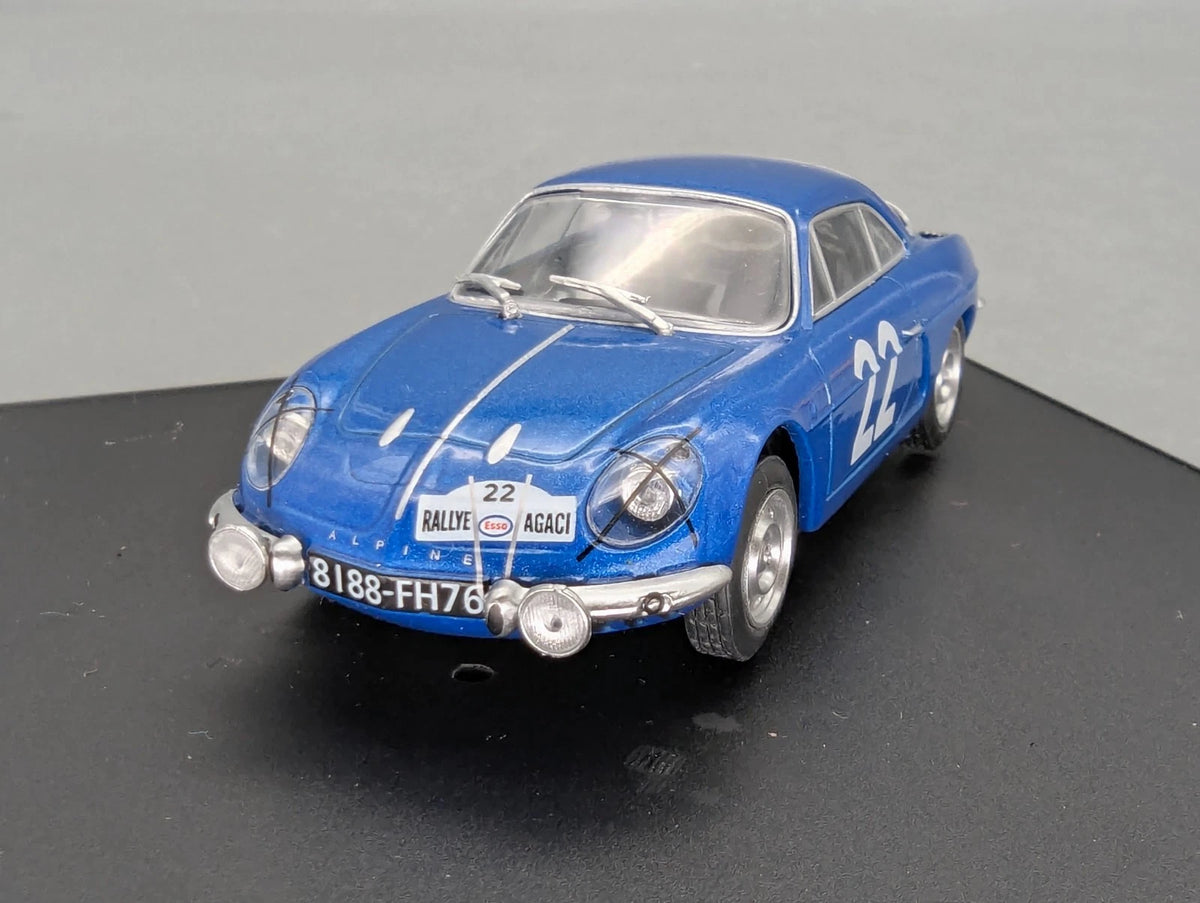 Modellautos 1:43 Trofeu Alpine A110 1600 S Rallye AGACI 1972 #22 mit Vitrine