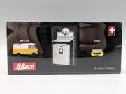 Modellautos 1:90 Schuco Piccolo Set "PTT" mit Mercedes-Benz L319 und Smart OVP