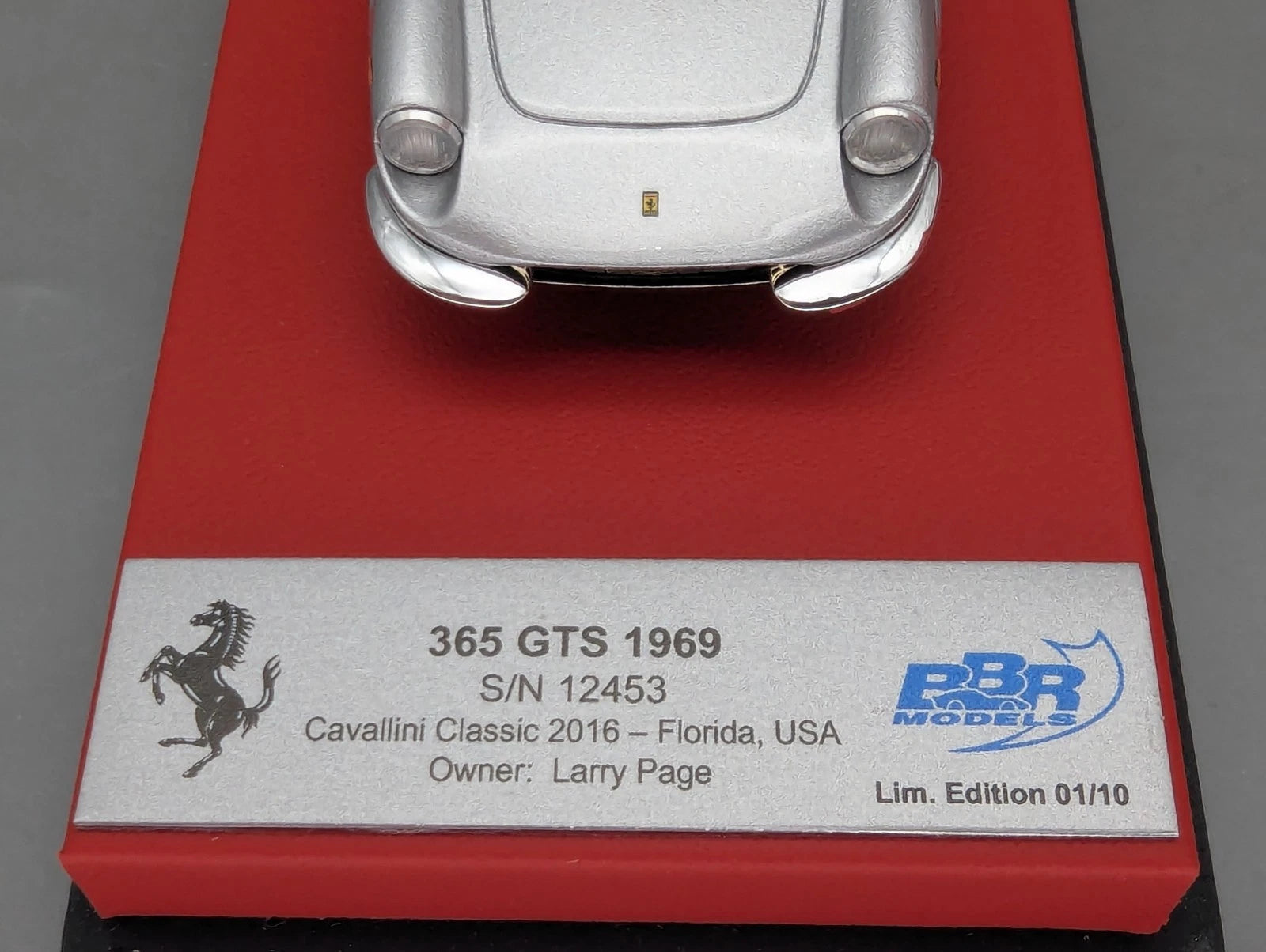 Modellautos 1:43 BBR Ferrari 365 GTS 1969 S/N 12453 Larry Page  Ltd 01/10 OVP