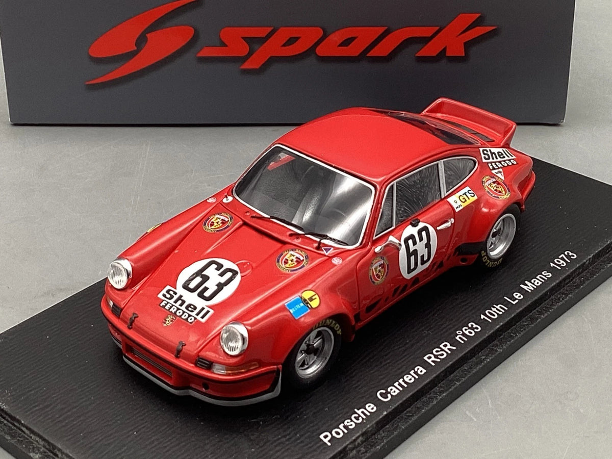Modellautos 1:43 Spark Porsche Carrera RSR Le Mans 1973 #63 mit OVP