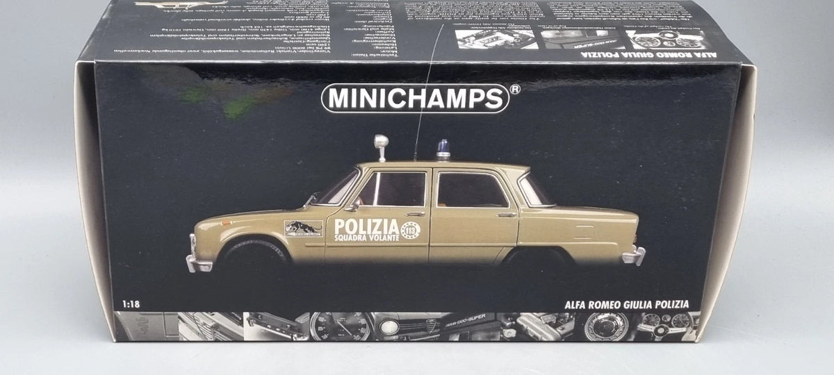 Modellautos 1:18 Minichamps 180 120991 Alfa Romeo Giulia Polizia OVP