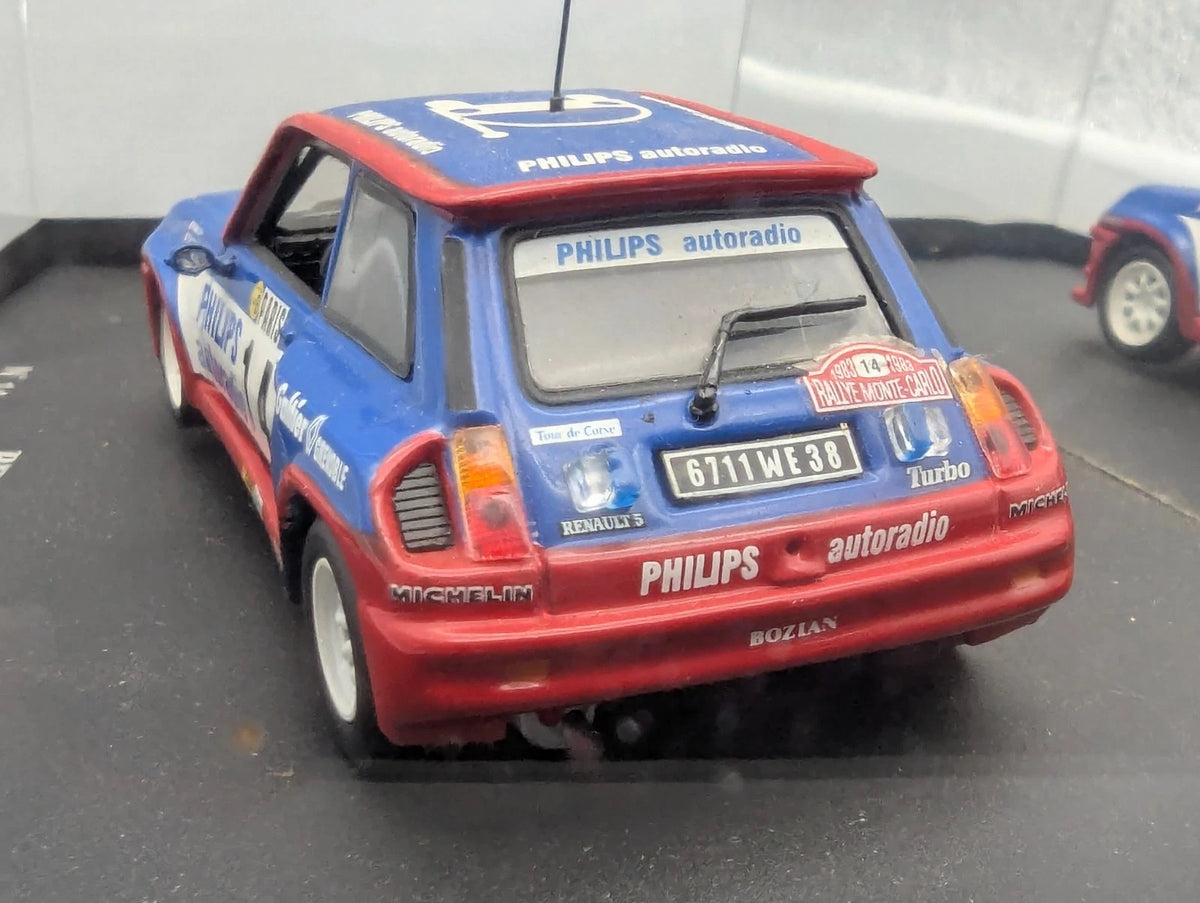 Modellautos 1:43 Universal Hobbies Renault 5 Turbo RMC 1983 #14 Saby Vitrine