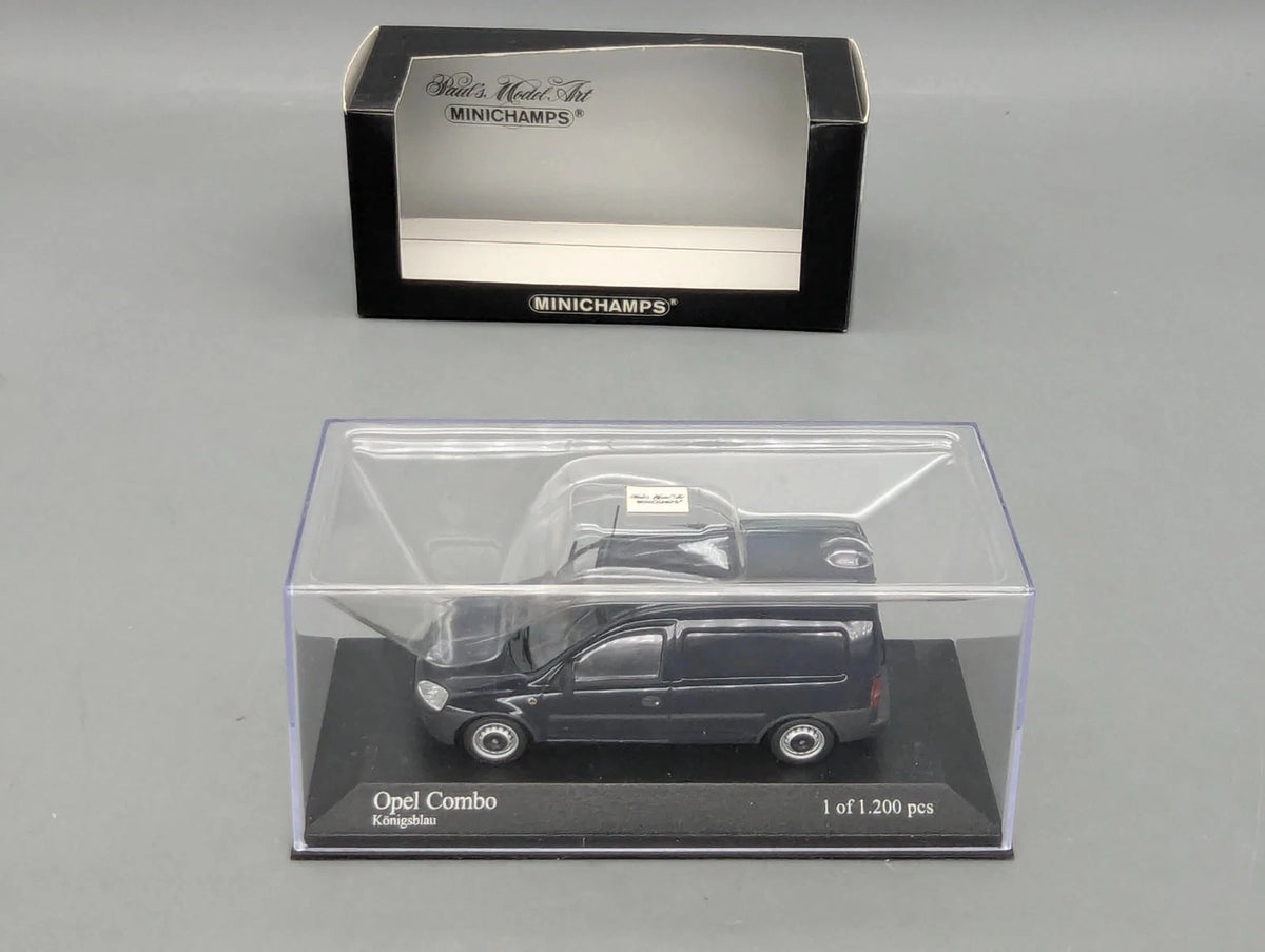 Modellautos 1:43 Minichamps Opel Combo Van 2002 Blue Blau Königsblau mit OVP