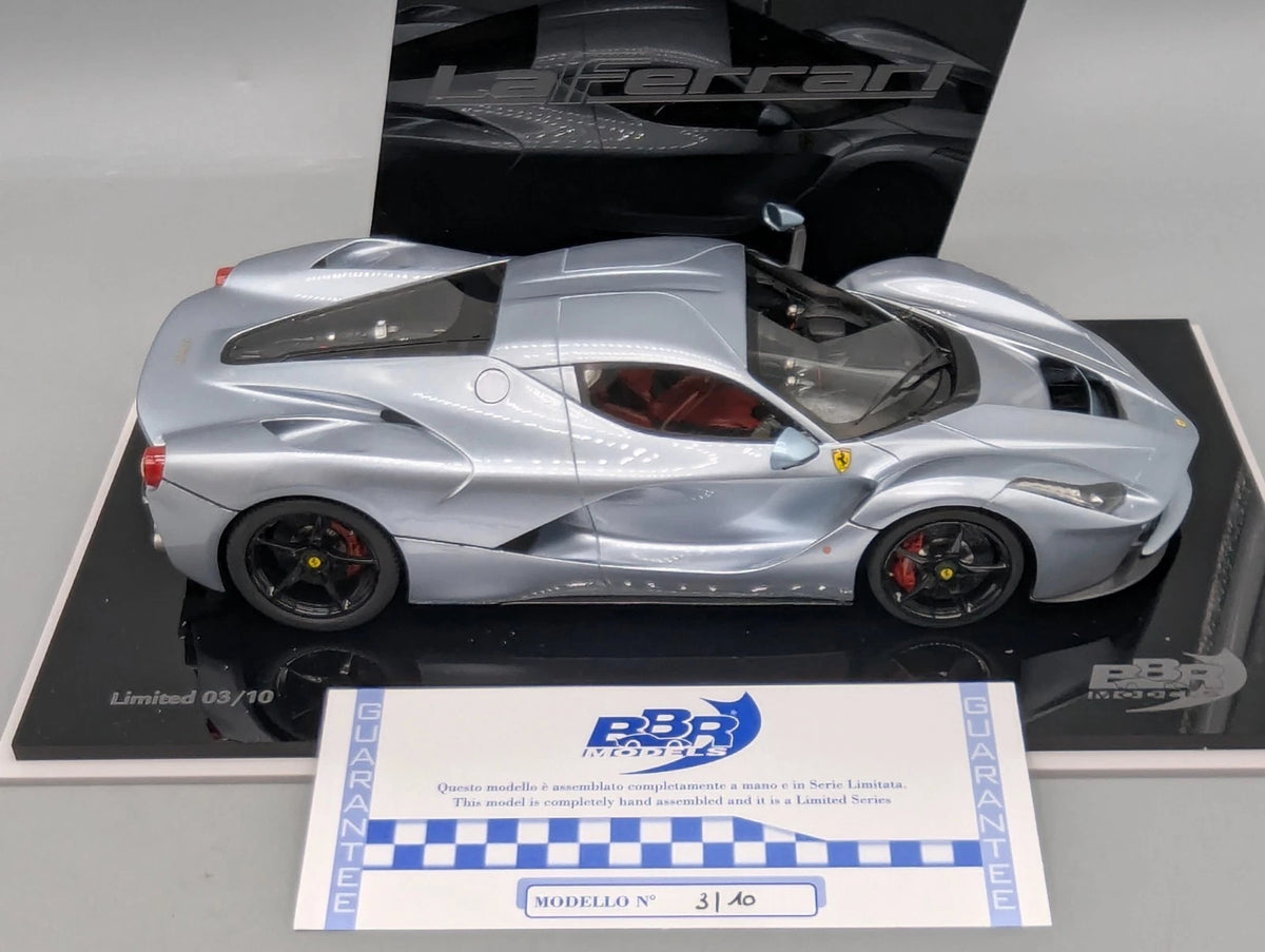Modellautos 1:18 BBR Ferrari LaFerrari 2013 Silver Alloy Lt 03/10 OVP