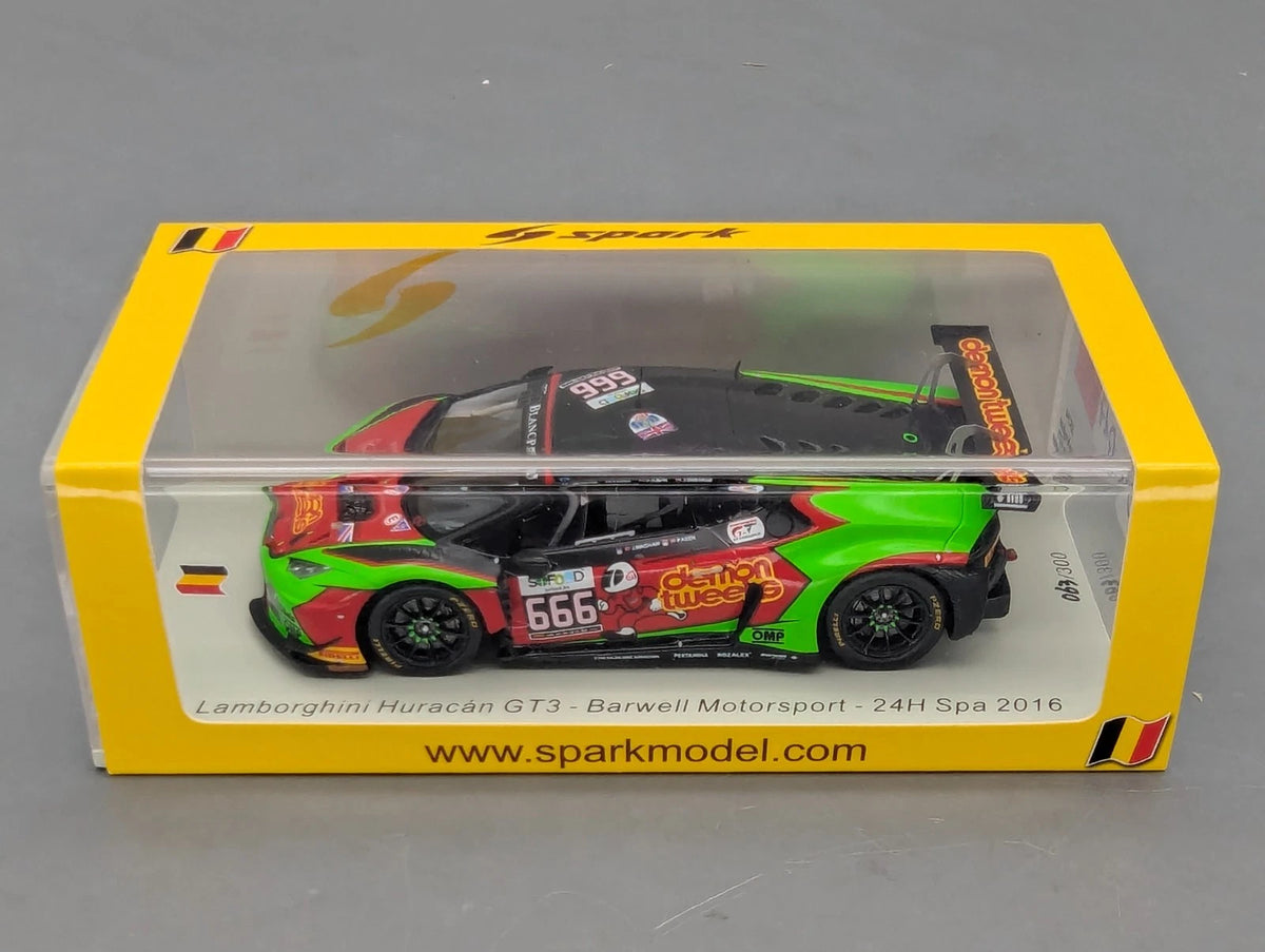 Modellautos 1:43 Spark SB294 Lamborghini Huracan GT3 24h Spa 2016 #666 OVP