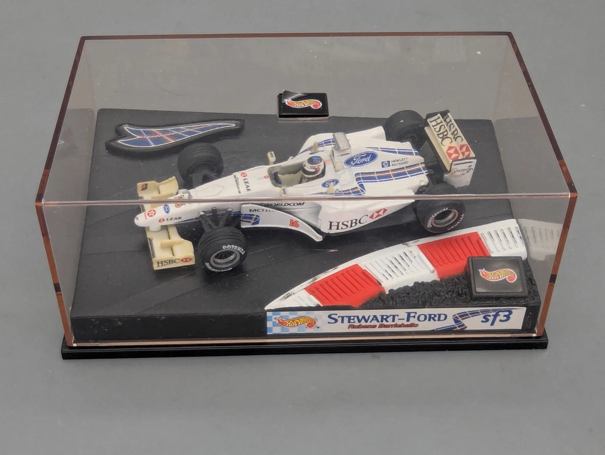 Modellautos 1:43 Hot Wheels Racing Stewart Ford sf3 #16 R. Barichello mit OVP