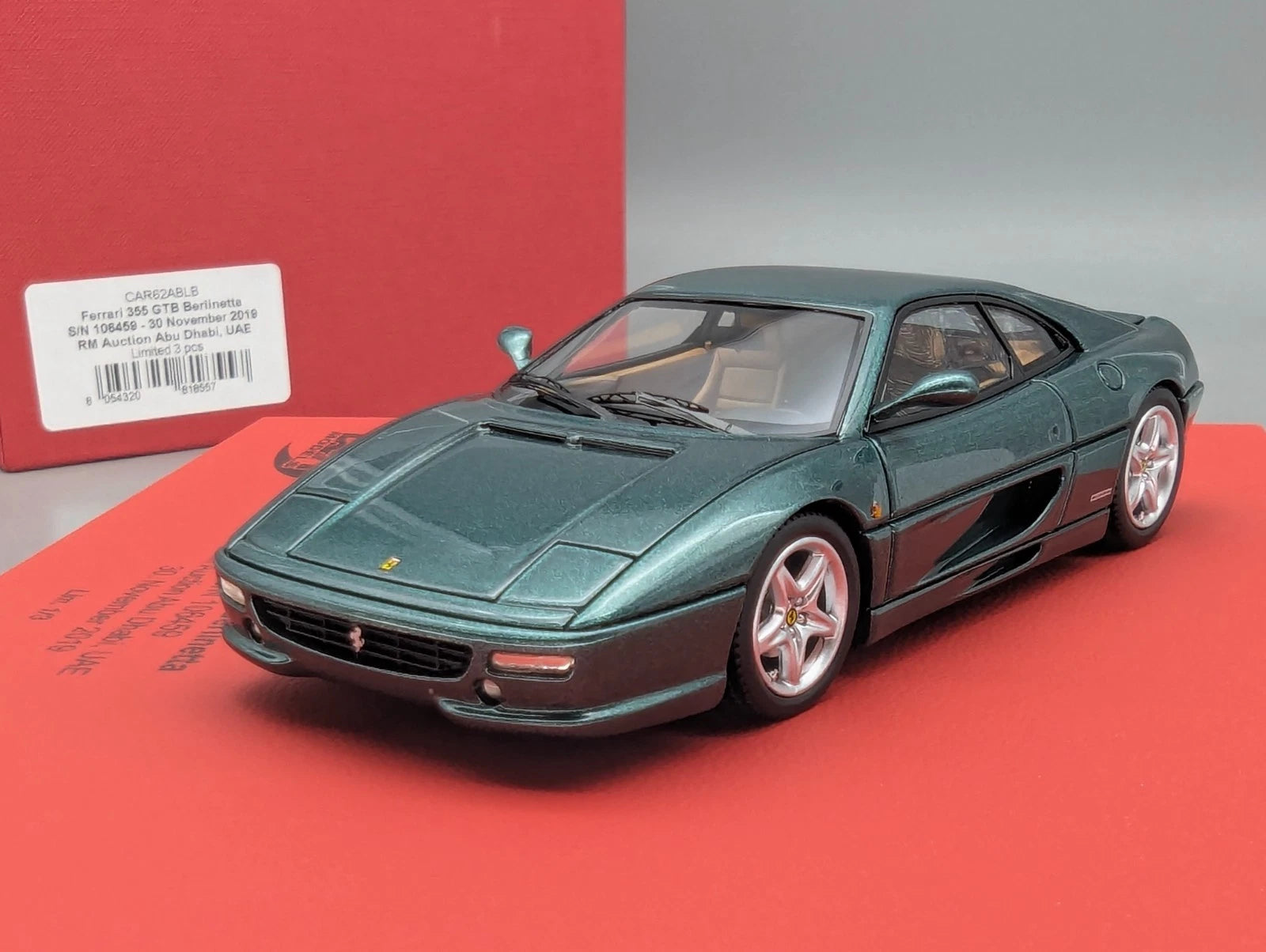 Modellautos 1:43 BBR Ferrari 355 GTB Berlinetta Auction UAE 2019 1/3 in OVP