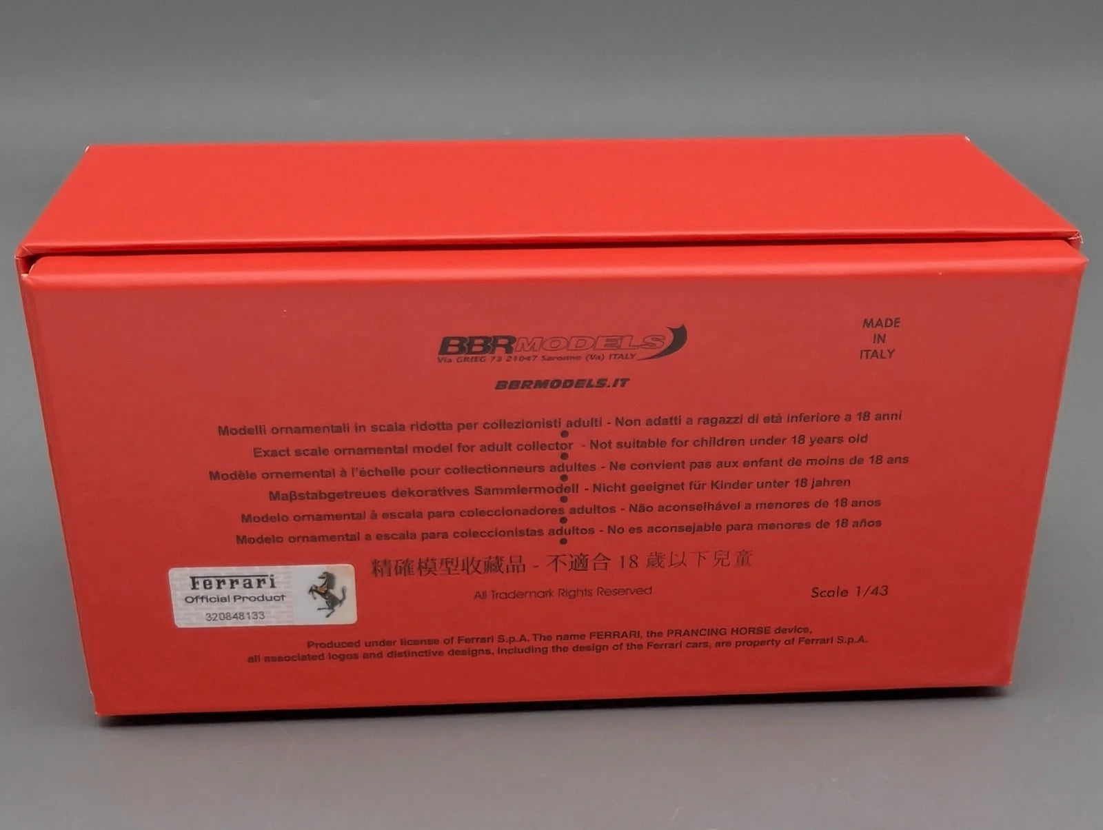 Modellautos 1:43 BBR Ferrari 330 GTS 1967 Auction 2017 Limited 06/20 mit OVP