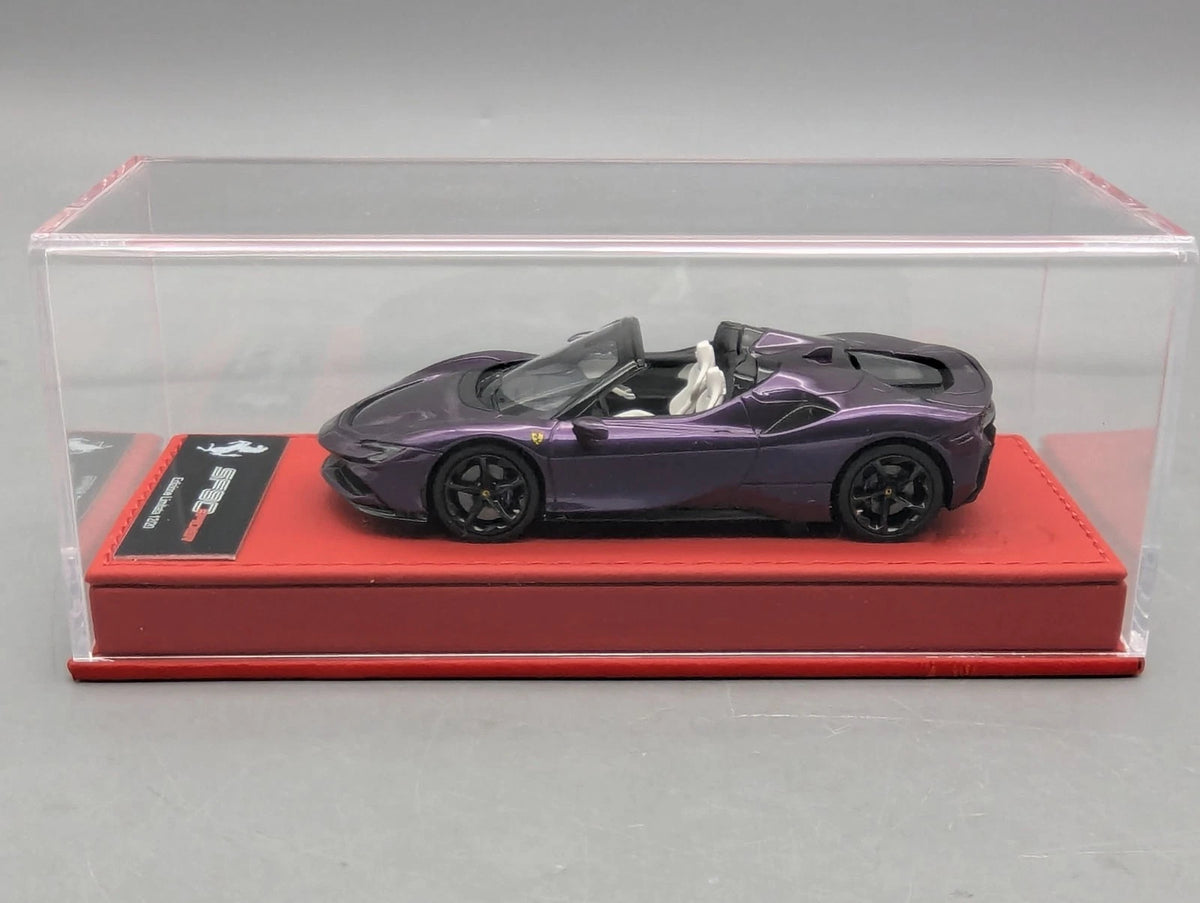 Modellautos 1:43 BBR CALSITO Ferrari SF90 Spider Ltd 12/20 Viola Hong Kong OVP