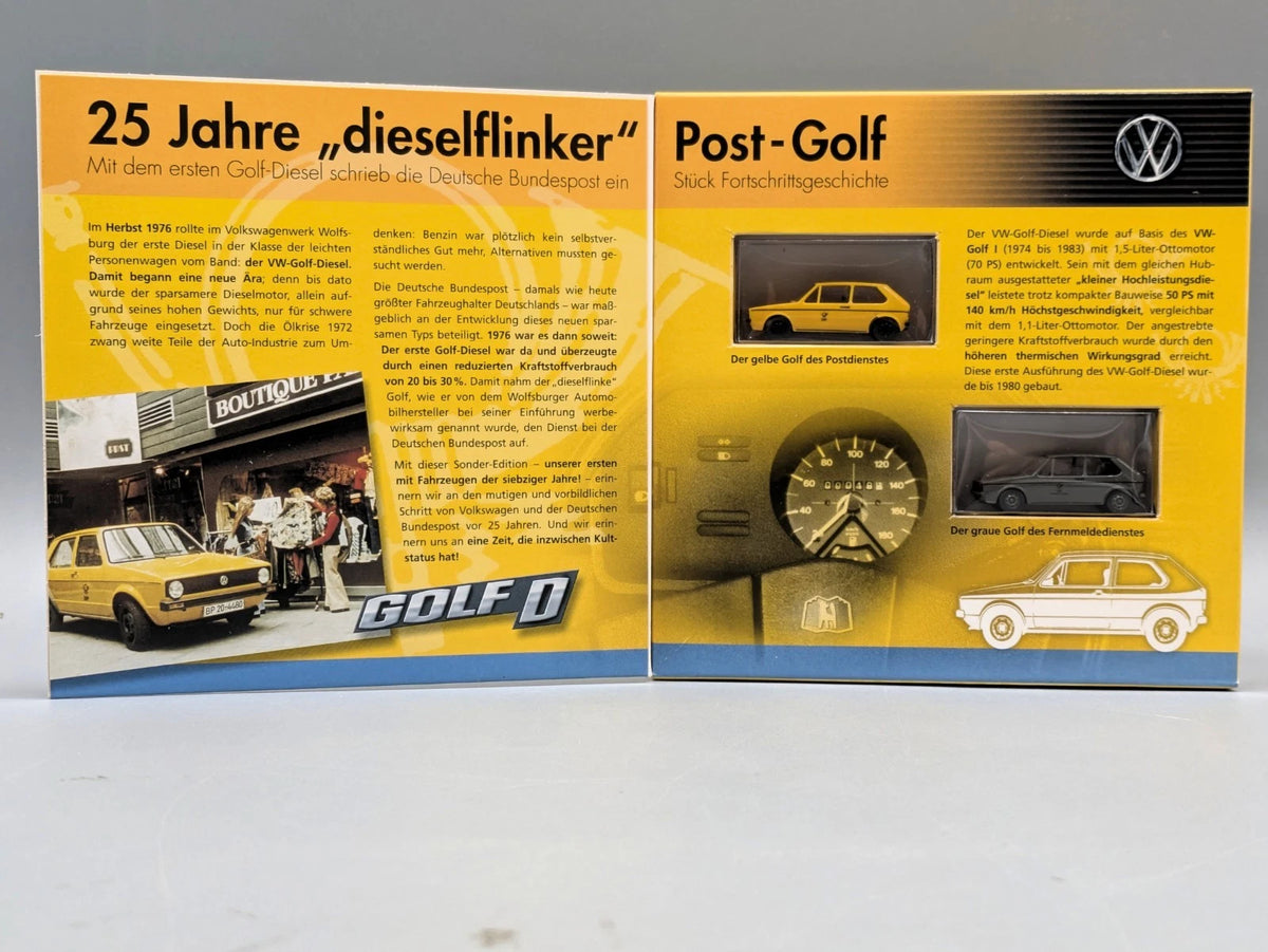 Modellautos 1:87 Brekina VW Der erste Golf-Diesel der Post 2-tlg Set mit OVP