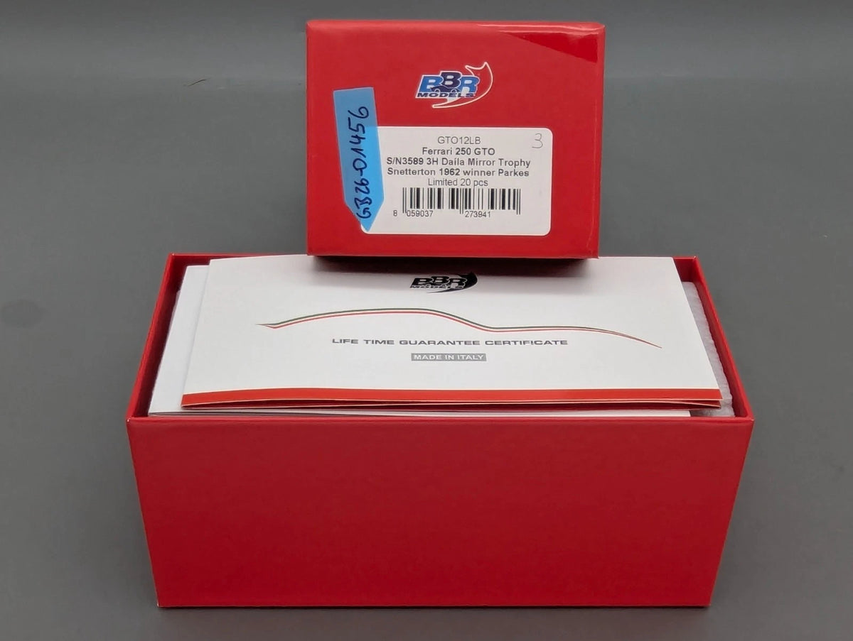 Modellautos 1:43 BBR Ferrari 250 GTO WINNER 3h 1962 Ltd 03/20 #41 Parkes mit OVP