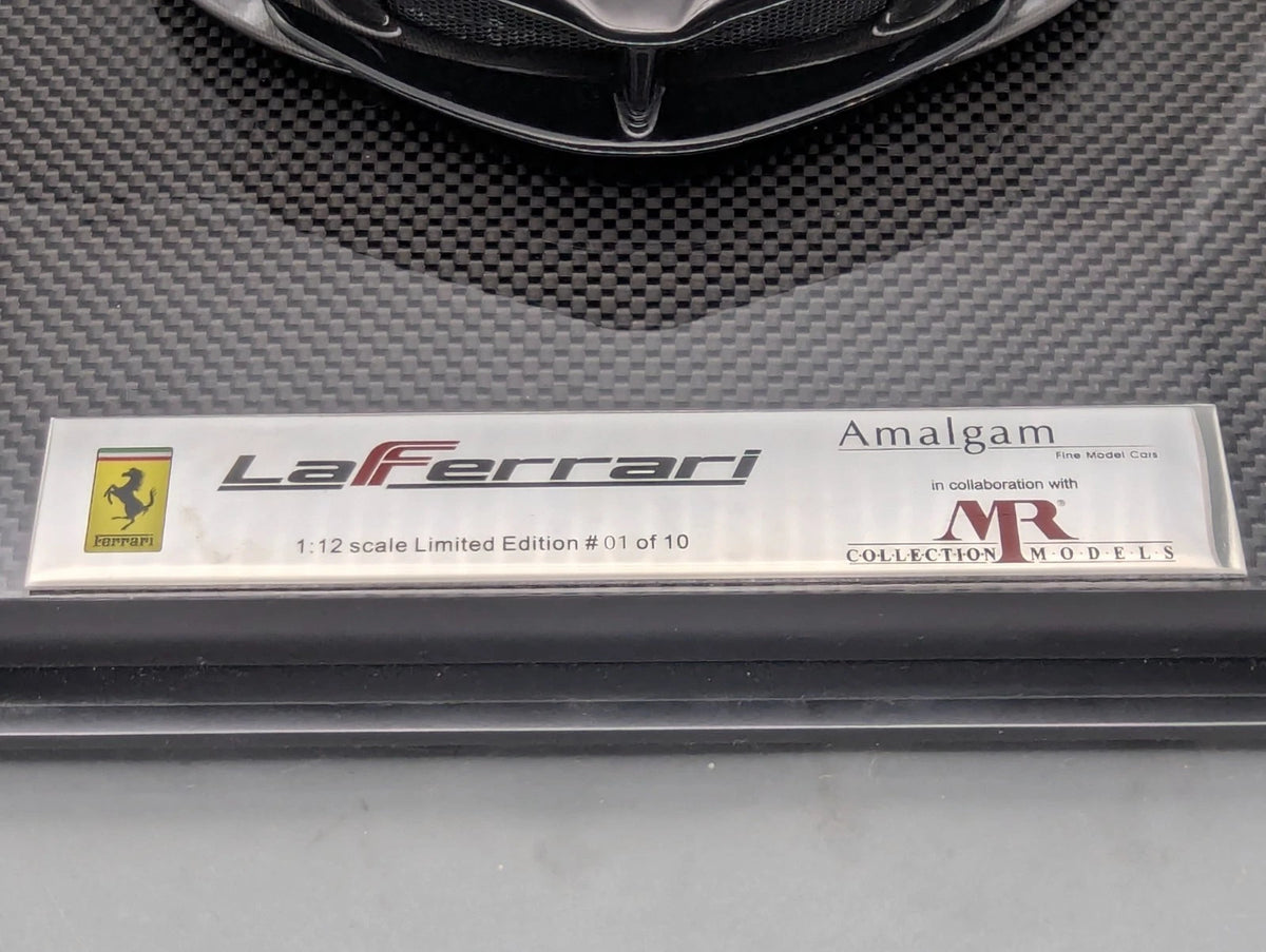 Modellautos 1:12 Amalgam Ferrari La Ferrari Ltd #01/10 Schwarz Zertifikat OVP