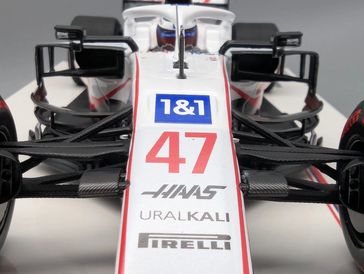 Modellautos 1:18 Minichamps Uralkali Haas VF-21 NL GP 2021 #47 M. Schumacher OVP