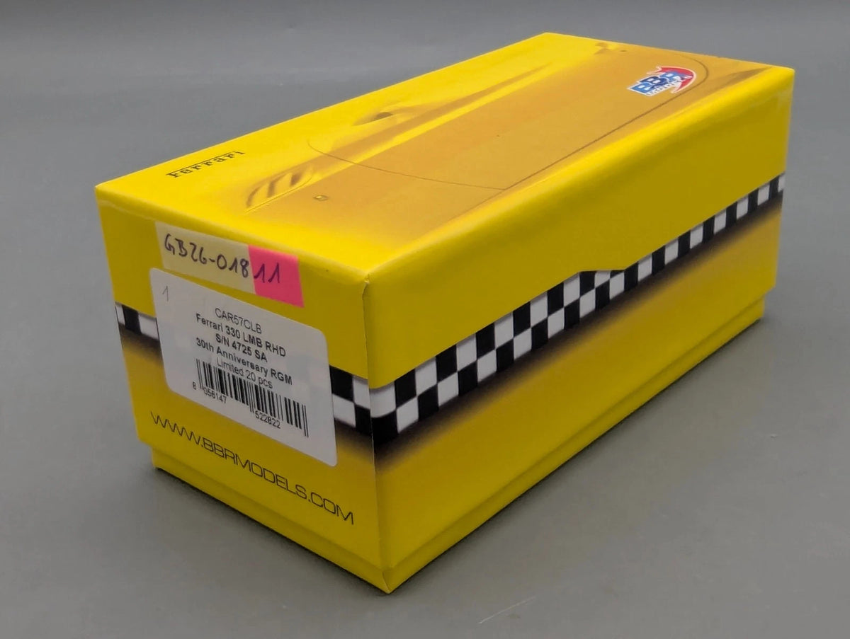 Modellautos 1:43 BBR RGM Ferrari 330 LMB RHD S/N 4725 SA Ltd 01/20 OVP
