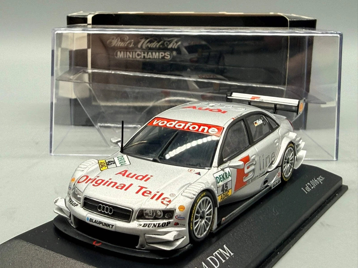 Modellautos 1:43 Minichamps Audi A4 DTM 2004 #45 Frank Biela mit OVP