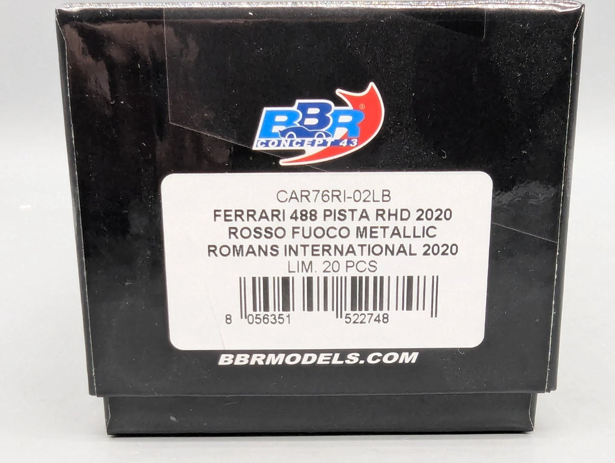 Modellautos 1:43 BBR Concept43 Ferrari 488 Pista RHD 2020 Rosso Fuoco 01/20 OVP