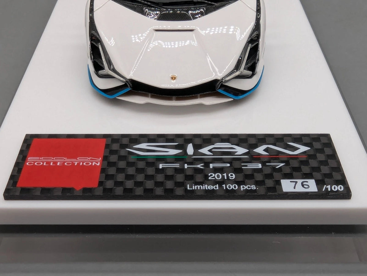 Eidolon Make Up 1:43 Lamborghini Sian FKP 37 with Stripe 2019 Bianco 76/100 OVP