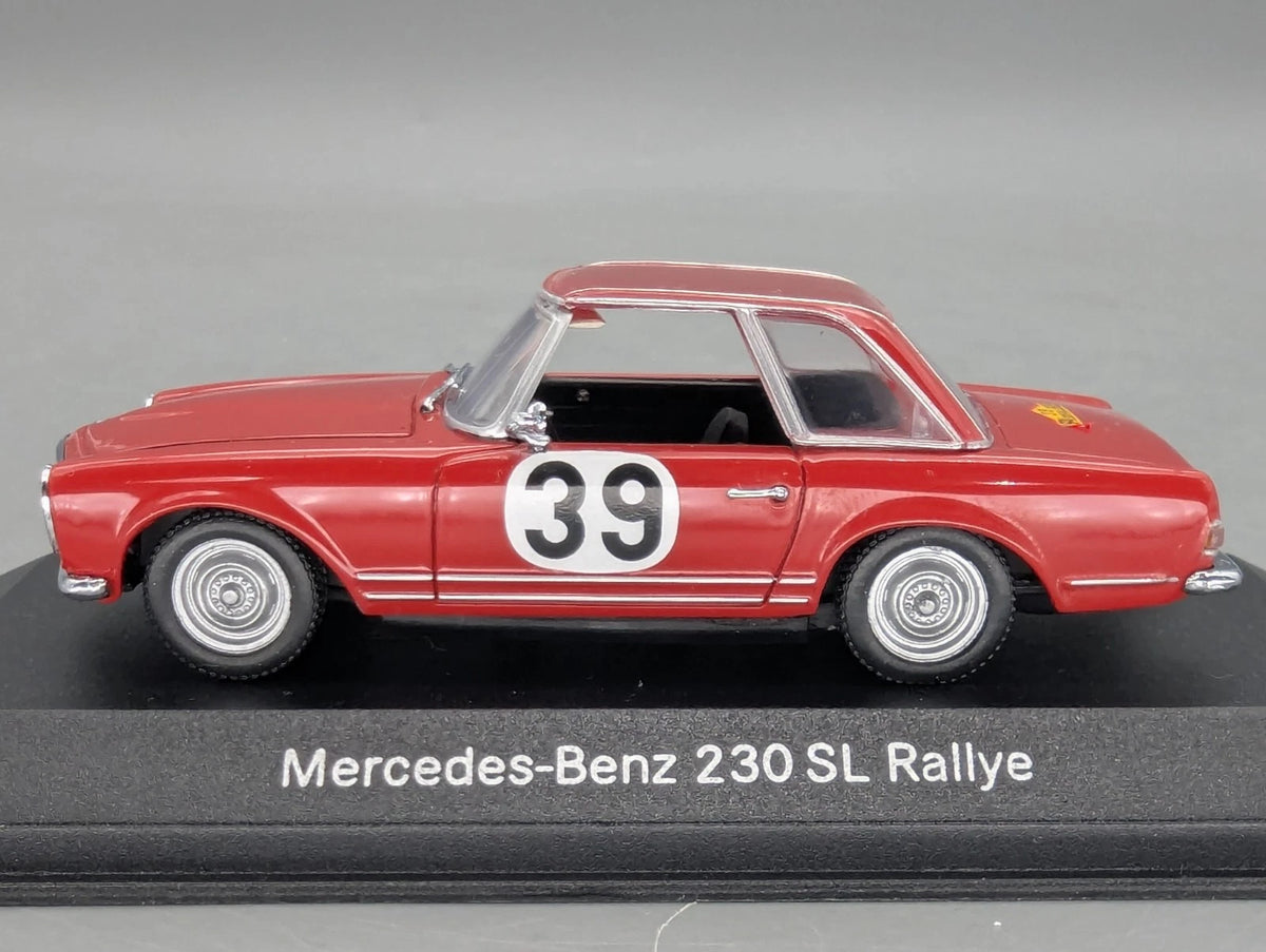 Modellautos 1:43 Minichamps Mercedes Benz 230 SL Rallye #39 Rot Dealer OVP
