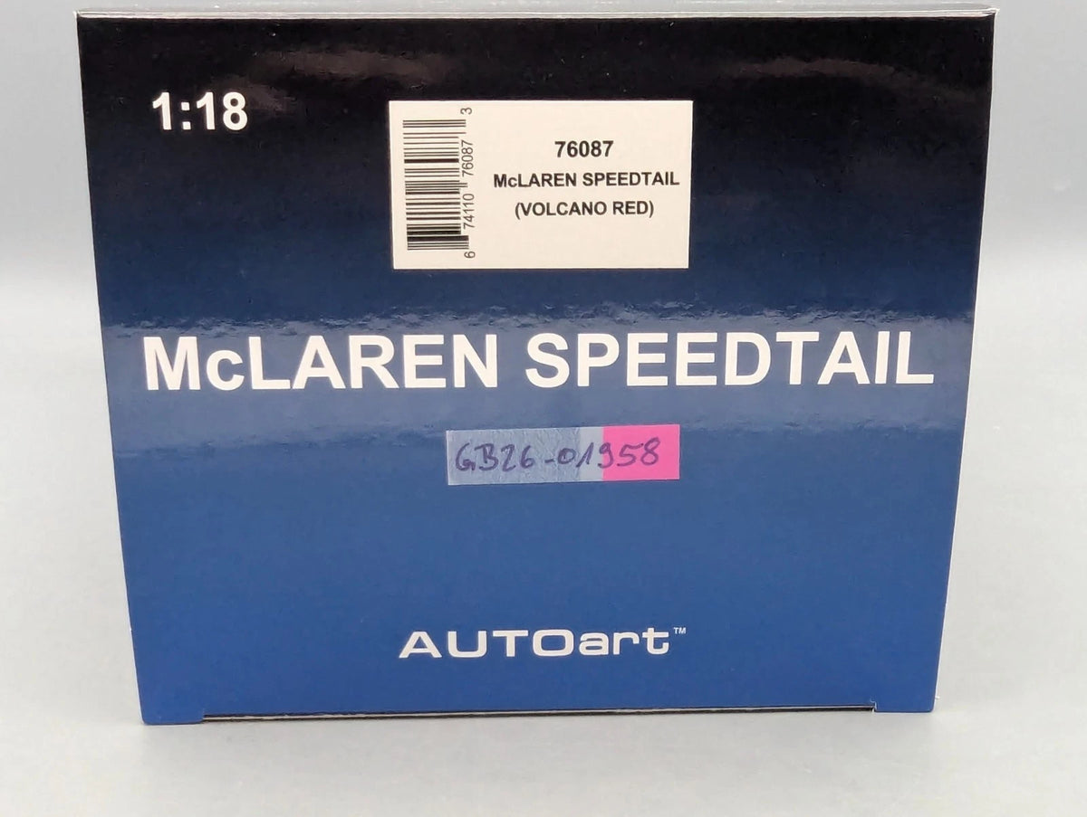 Modellautos 1:18 AUTOart 76087 McLaren Speedtail Volcano Red mit OVP