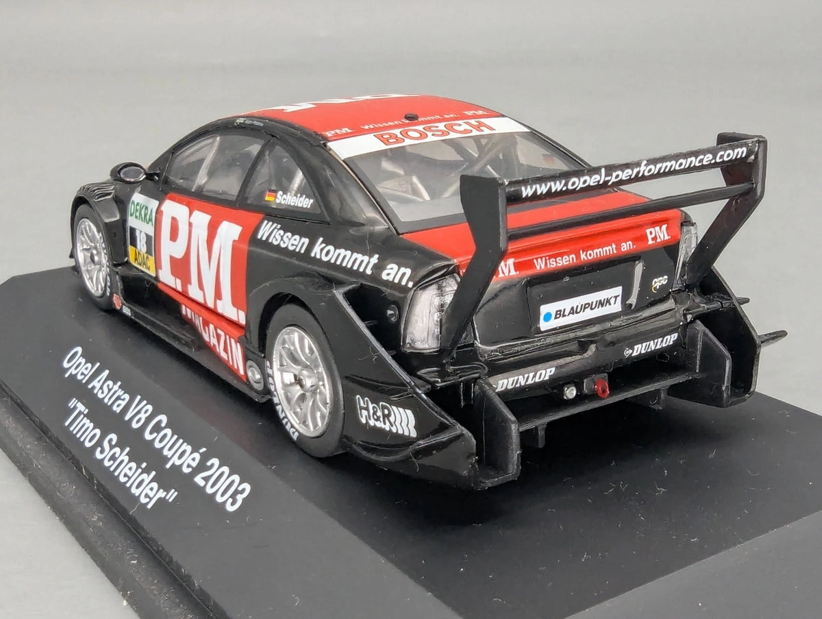 Modellautos 1:43 Schuco Opel Astra V8 Coupe 2003 #18 Timo Scheider mitOVP