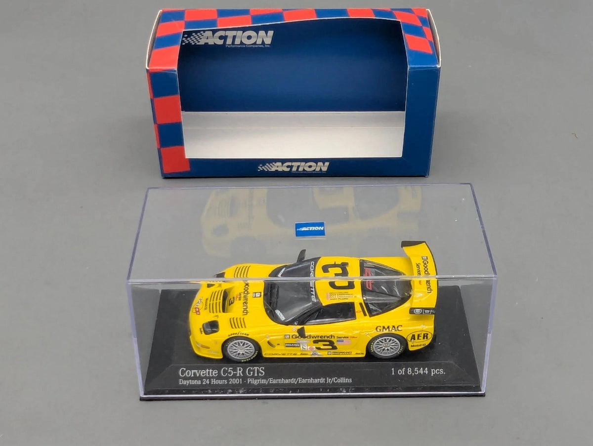 Modellautos 1:43 Action Chevrolet Corvette C5-R GTS 24h Daytona 2001 #3 mit OVP