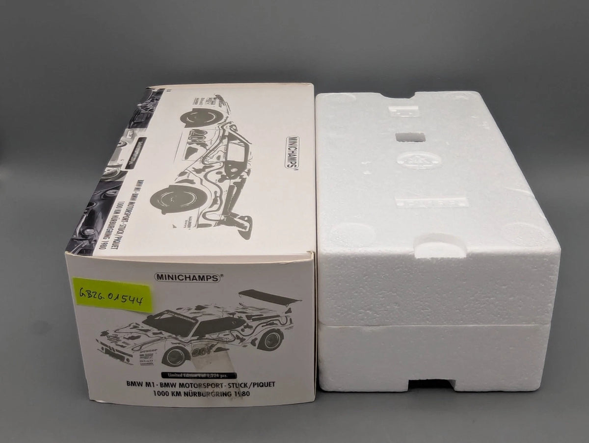 Modellautos 1:18 Minichamps BMW M1 1000KM Nürburgring 1980 #201 Stuck Piquet OVP