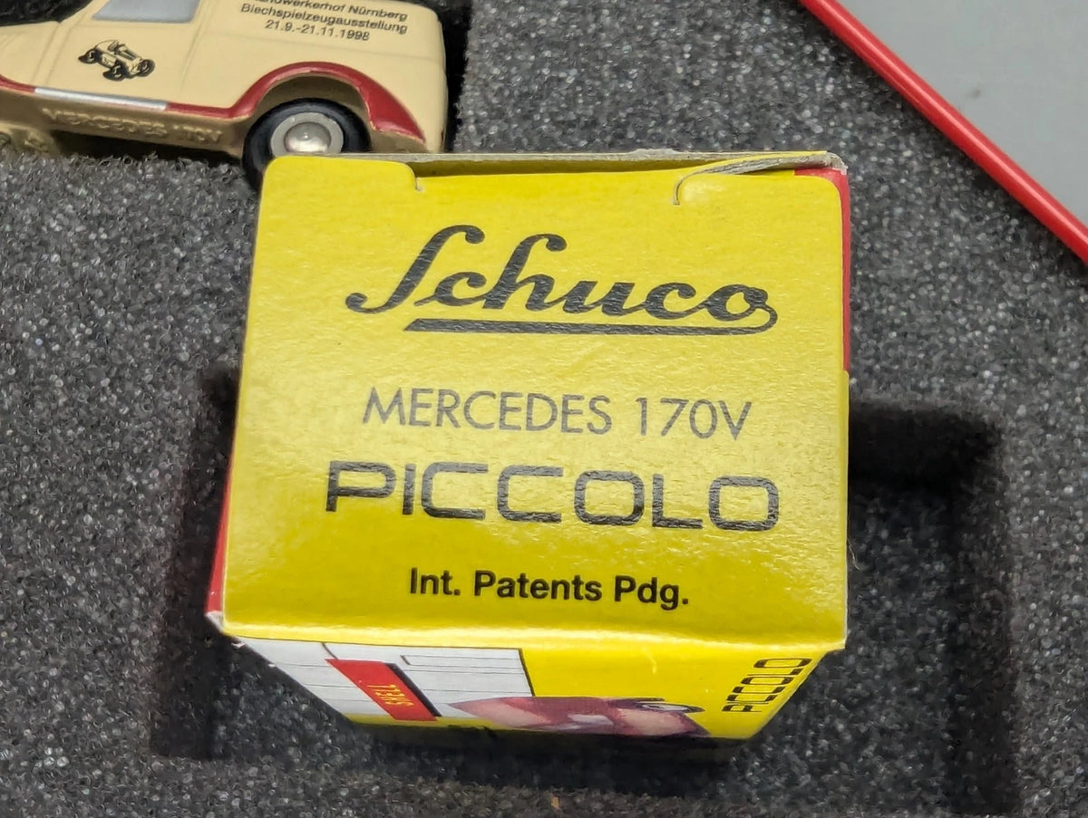 Modellautos 1:90 Schuco Piccolo Mercedes 170V Handwerkerhof Nürnberg 1998 OVP