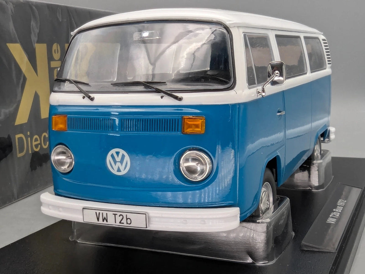 Modellautos 1:18 KK-Scale Volkswagen VW T2b Bus Türkisblau Weiß mit OVP
