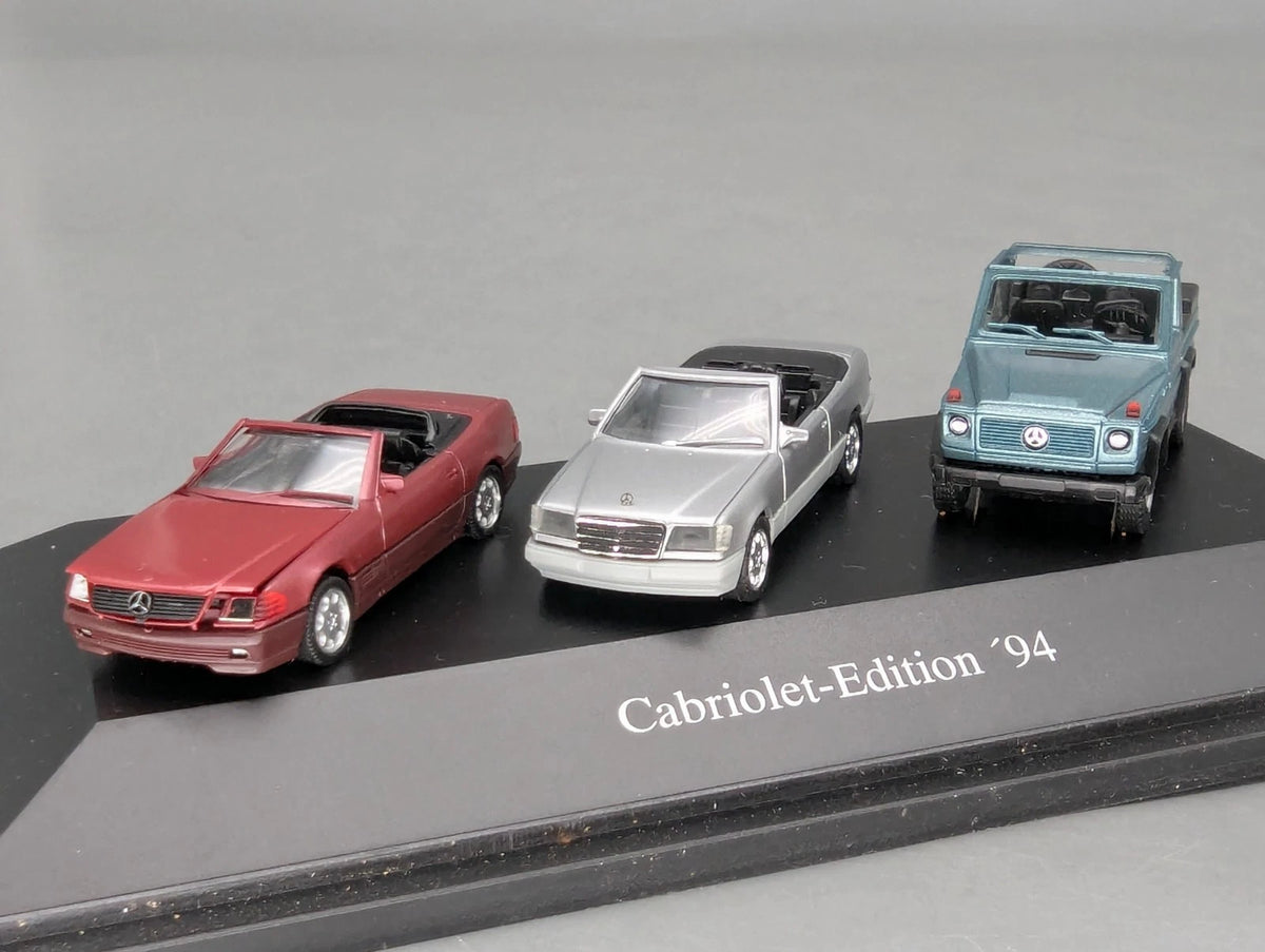 Modellauto H0 1:87 Herpa Mercedes Benz Cabriolet Edition '94 3-tlg Set mit OVP
