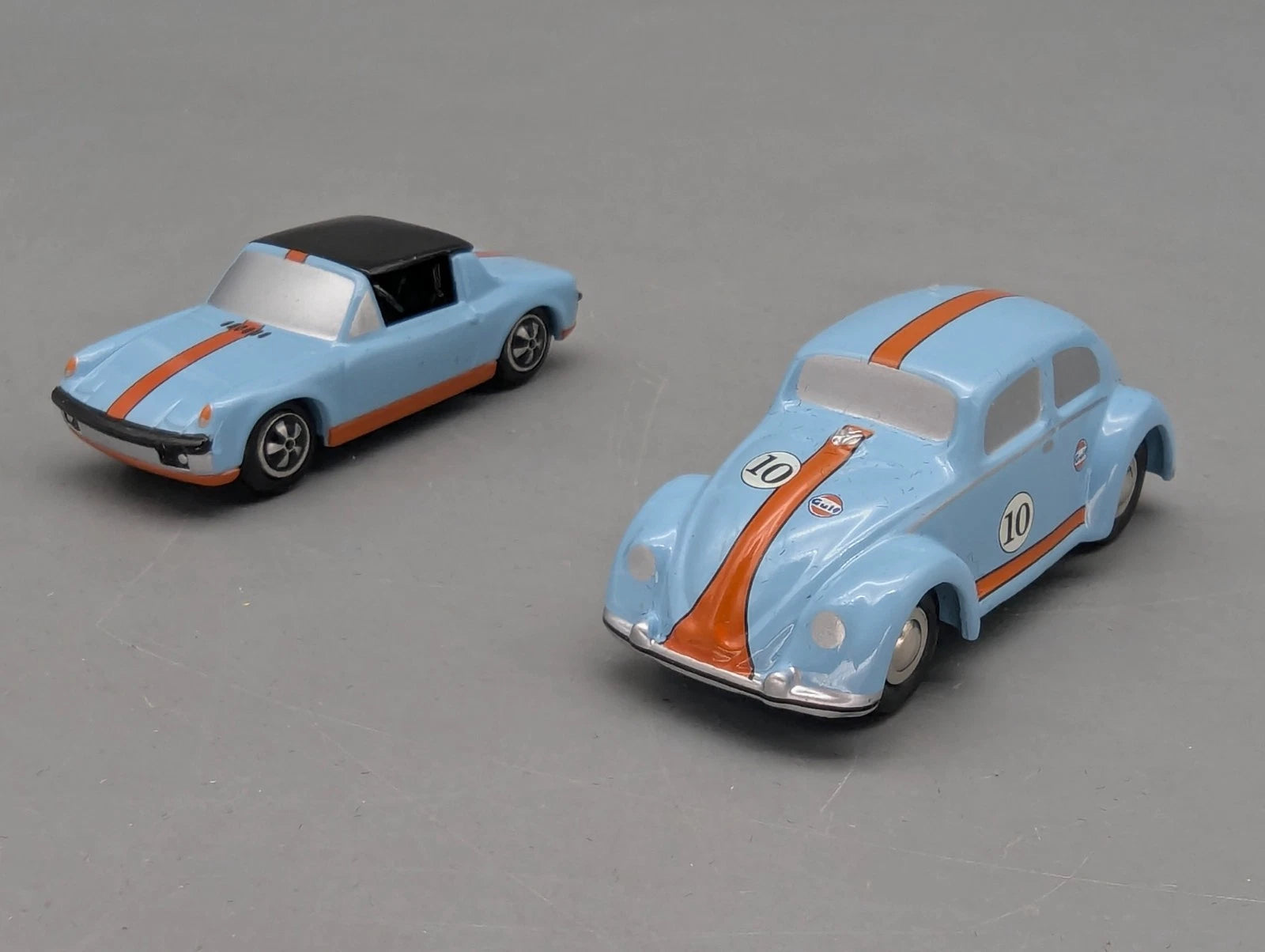 Modellautos 1:90 Schuco Piccolo-Set Gulf Racing VW Käfer und Porsche 914 in OVP