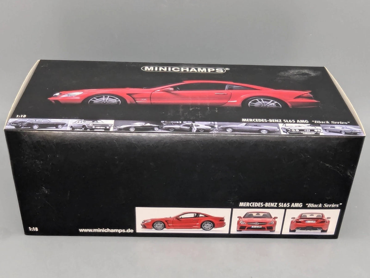 Modellautos 1:18 Minichamps Mercedes Benz SL65 AMG Black Series 2009 Rot OVP