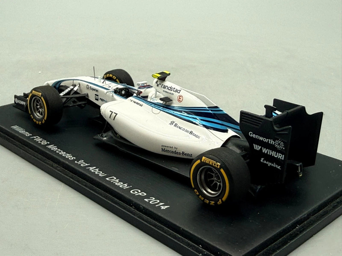 Modellautos 1:43 Spark Williams FW36 Mercedes 3rd Abou Dhabi GP 2014 mit OVP