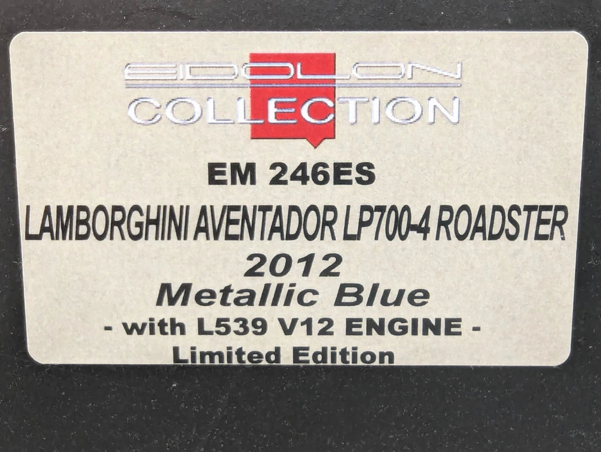 Eidolon Make Up 1:43 Lamborghini Aventador LP700-4 Roadster 2012 Engine Set OVP