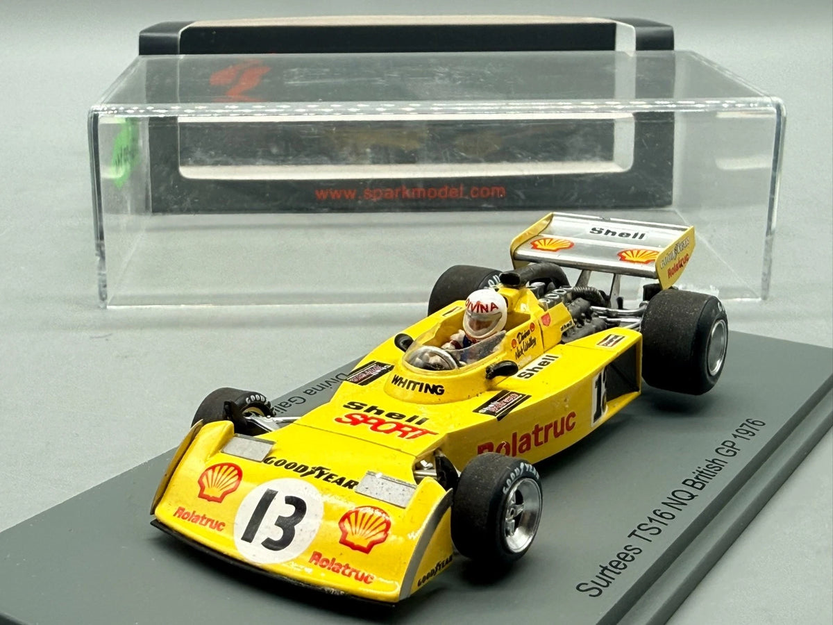 Modellautos 1:43 Spark Surtees TS16 NQ British GP 1976 mit OVP