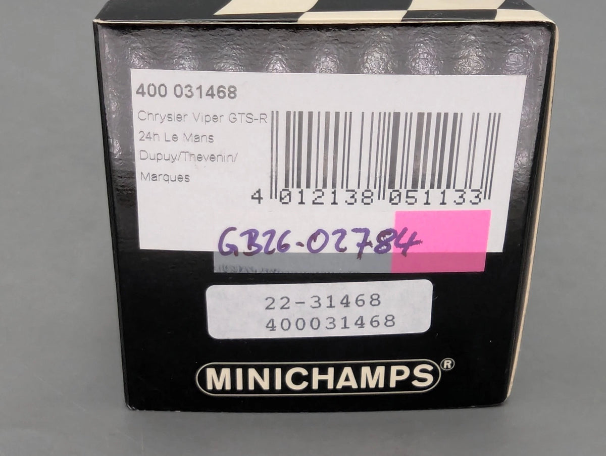 Modellautos 1:43 Minichamps Chrysler Viper GTS-R 24h Le Mans 2003 #68 mit OVP