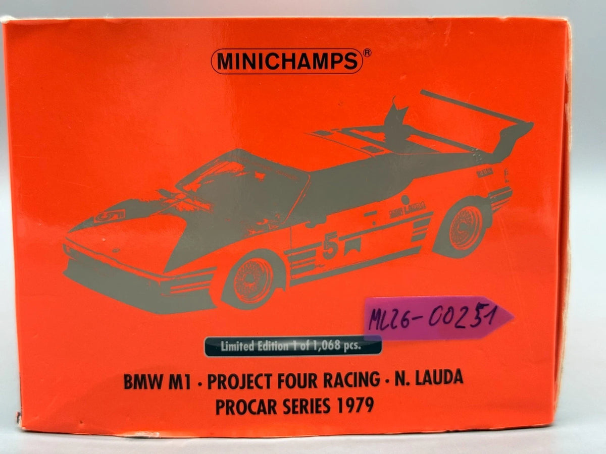 Modellautos 1:18 Minichamps BMW M1 Procar Four Racing N.Lauda 1979 #5 mit OVP