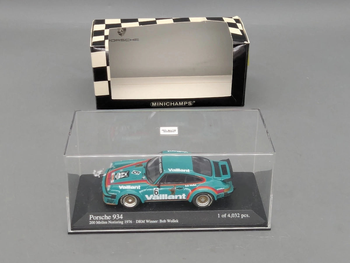 Modellautos 1:43 Minichamps Porsche 934 Norisring 1976 DRM WINNER #6 Wollek OVP