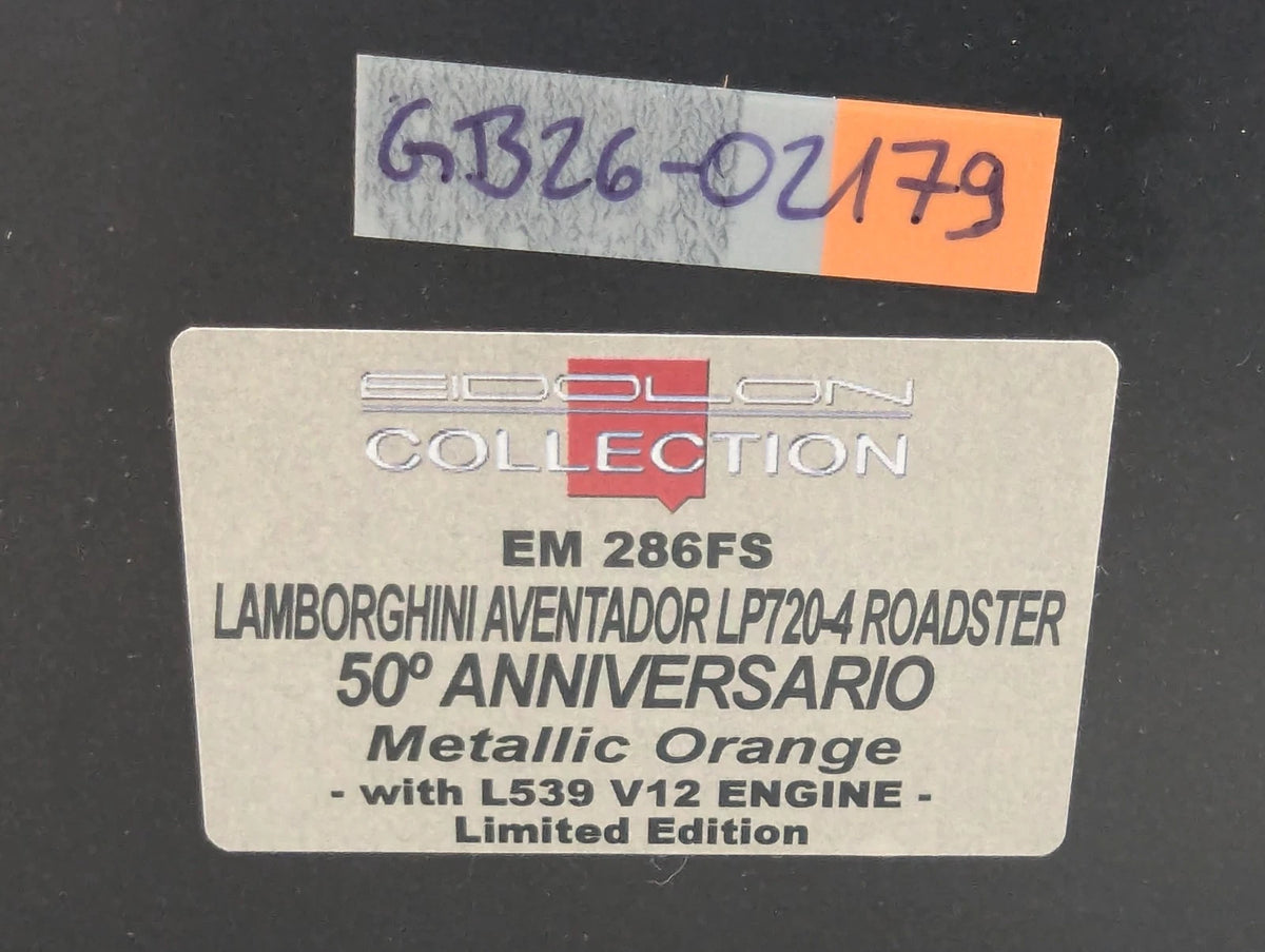 Eidolon Make Up 1:43 Lamborghini Aventador LP720-4 Roadster Engine Set OVP